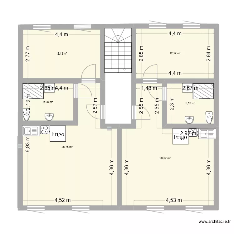 PREMIERS ETAGE. Plan de 6 Pièces et 98 m² PREMIERS ETAGE. Plan de 6 Pièces et 98 m²