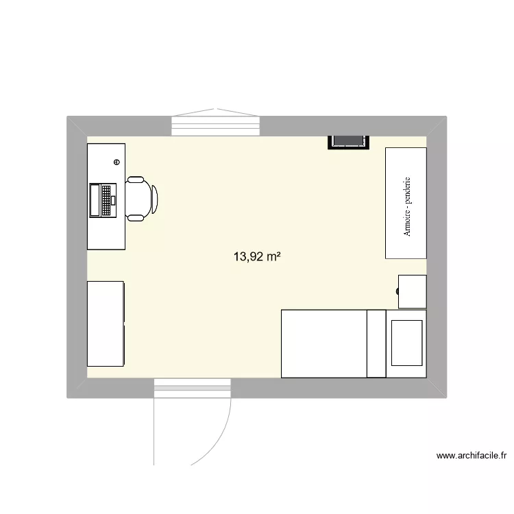 Chambre Anna. Plan de 