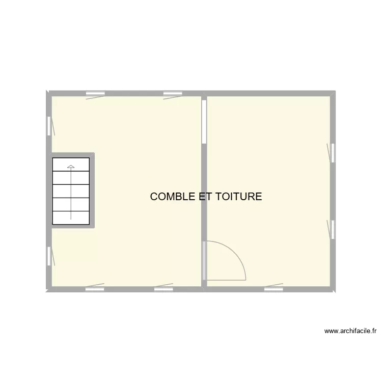 AIGREFFEUILLE COMBLE. Plan de 2  et 22 m²