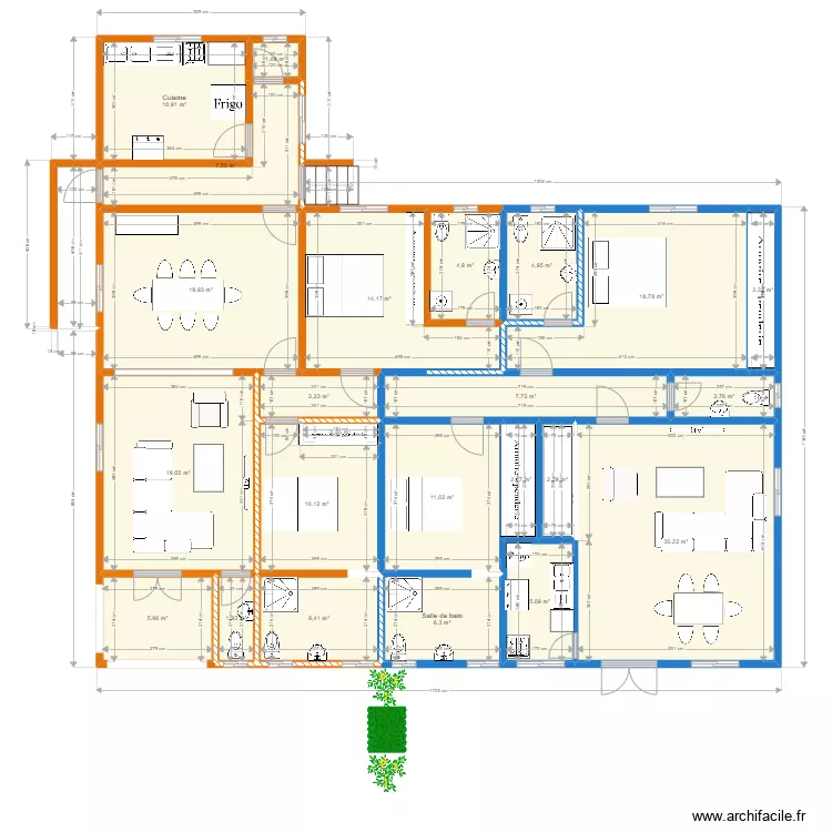 Villa BS - 2 studio. Plan de 