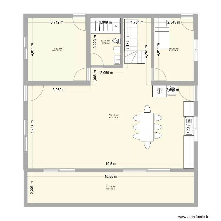 MA MAISON1. Plan de 5  et 117 m²