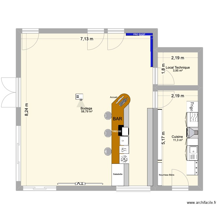 PLAN BERLINCAN. Plan de 3 pièces et 74 m2