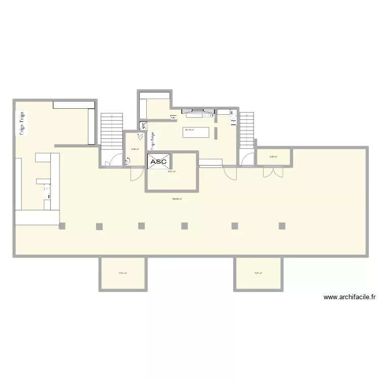 rooftop 7th avant travaux. Plan de 