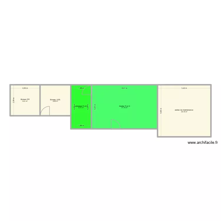 Plan Atelier Bas. Plan de 5 Pièces et 80 m² Plan Atelier Bas. Plan de 5 Pièces et 80 m²