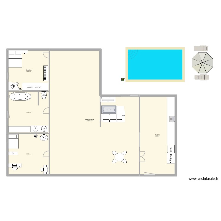 plan maison. Plan de 5 pièces et 304 m2