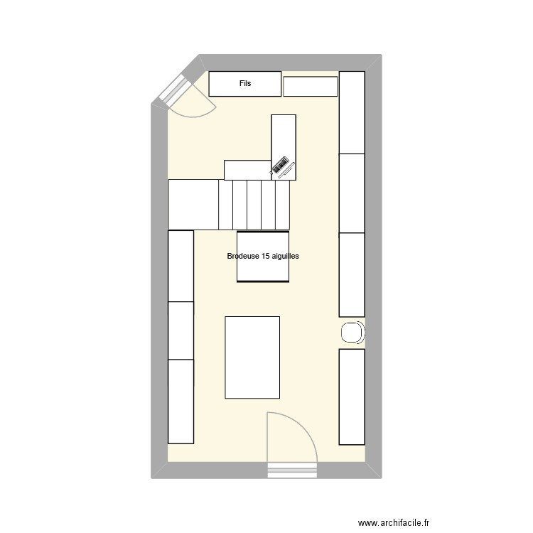 boutique Imachine. Plan de 1 pièce et 20 m2