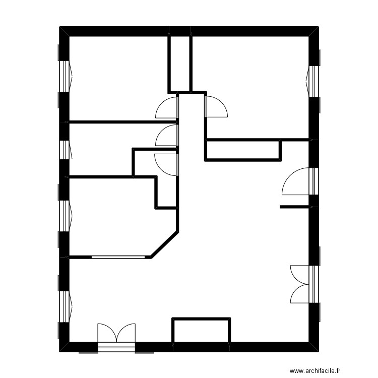 DERAIN. Plan de 9 pièces et 73 m2