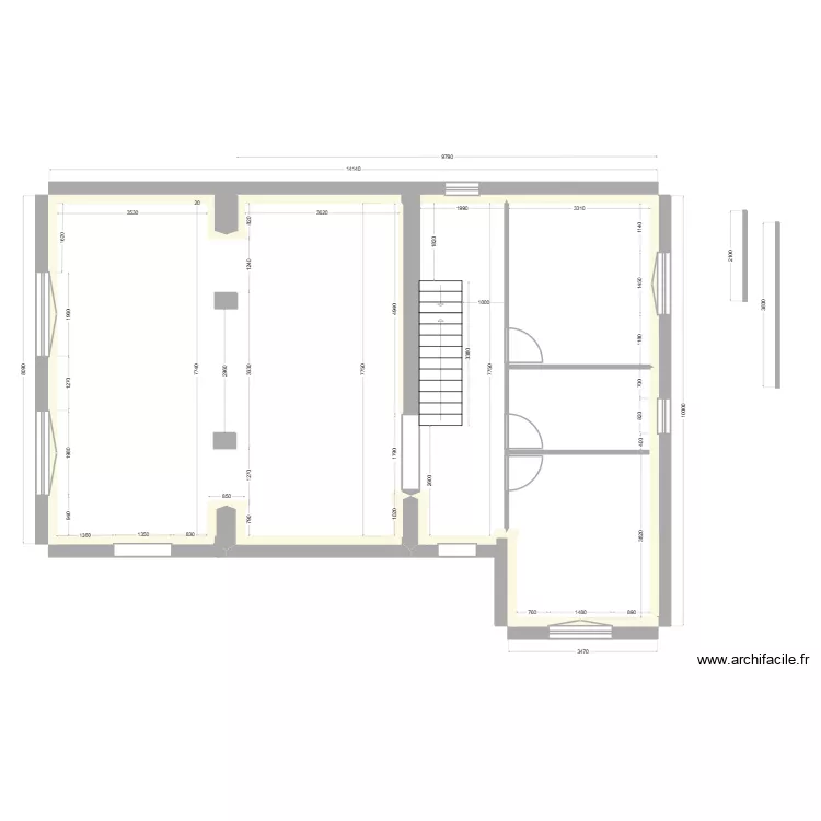 Maison St Romain RDC isol&eacute;. Plan de 