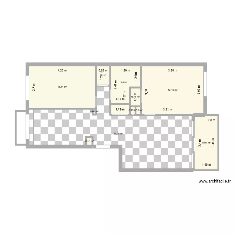 appart heidi carrelage 1. Plan de 12  et 65 m²