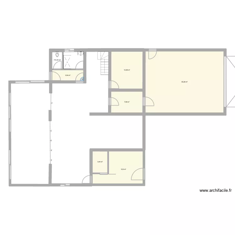max RDC. Plan de 7  et 92 m²
