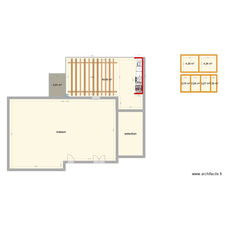 Maison Beny. Plan de 10 pièces et 192 m2