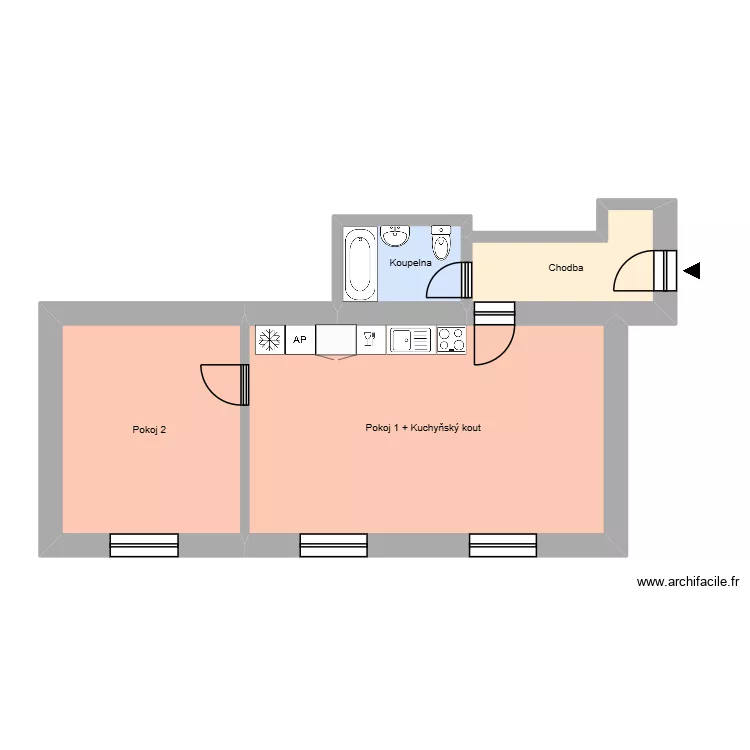 Dvořákova 84, byt 20. Plan de 8 et 175 m² Dvořákova 84, byt 20. Plan de 8 et 175 m²