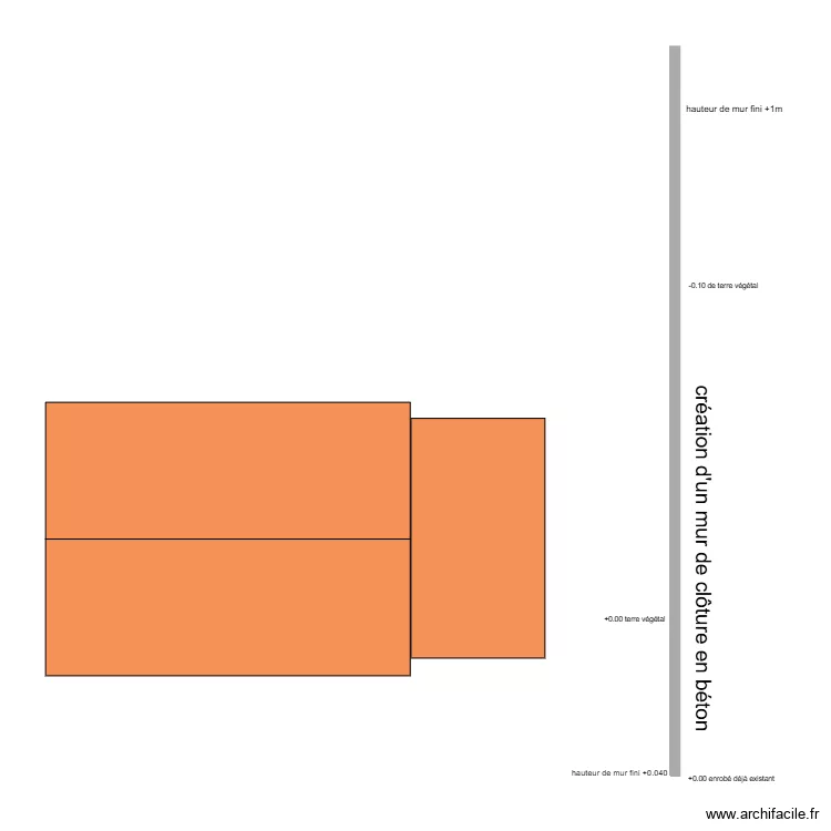 mur de clôture dia. Plan de mur de clôture dia. Plan de