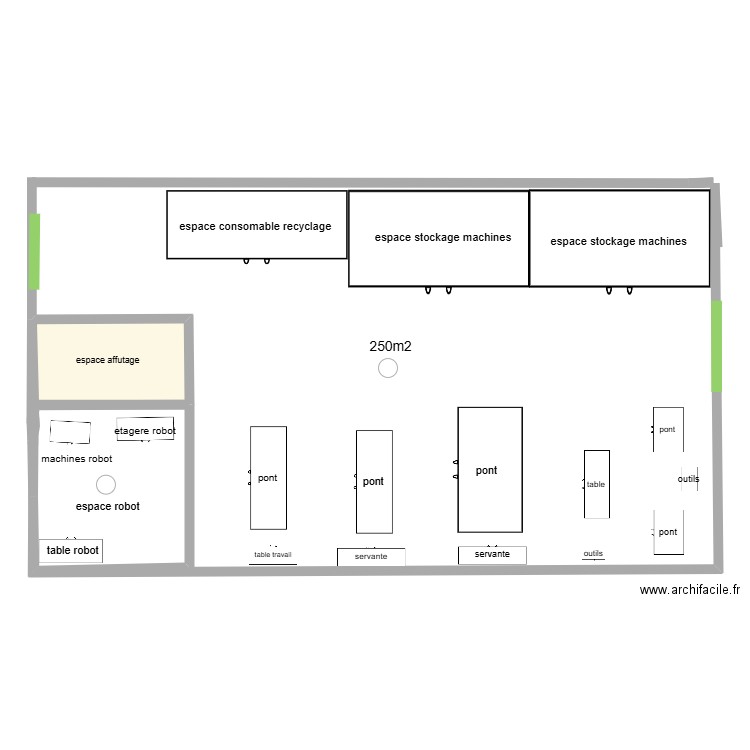 projet atelier2. Plan de 1 pièce et 12 m2