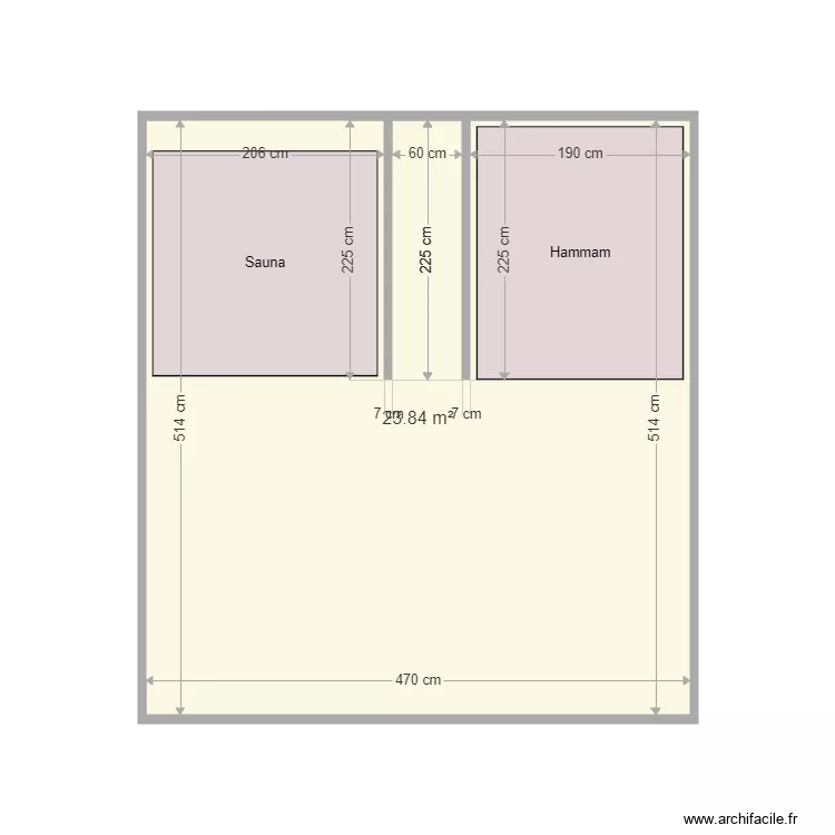 LEMAIRE salle de sport. Plan de 1  et 24 m²