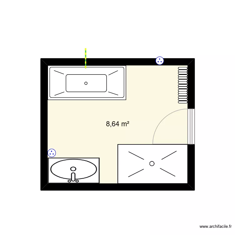salle de bain 1. Plan de salle de bain 1. Plan de