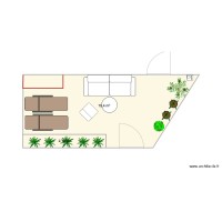 Terrasse avec deux transat et 