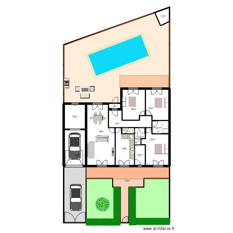 LAVAL plaine. Plan de 19 pièces et 369 m2