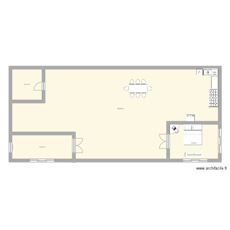 maison. Plan de 4 pièces et 168 m2