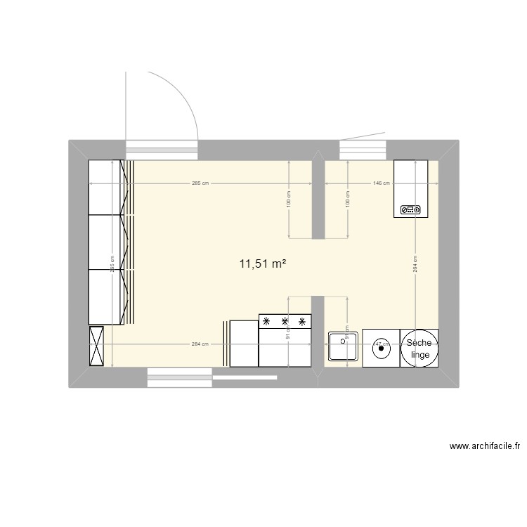 arriere cuisine. Plan de 0 pièce et 0 m2