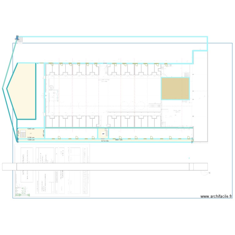 niv 1 ext. Plan de 6 pièces et 407 m2