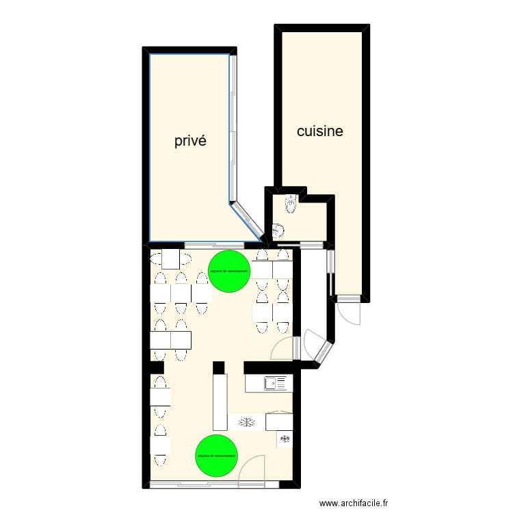 Pistache aménagement. Plan de 4 pièces et 85 m2