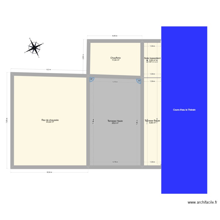 DP3 - avant DP TRAVAUX. Plan de 6 pièces et 150 m2