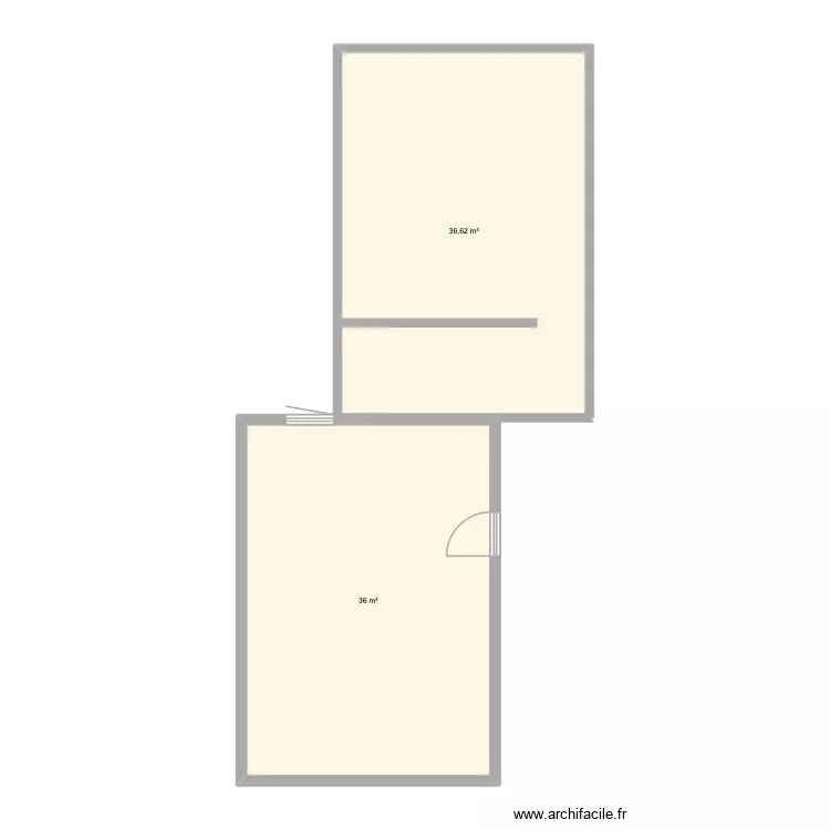 essai. Plan de 2  et 73 m²