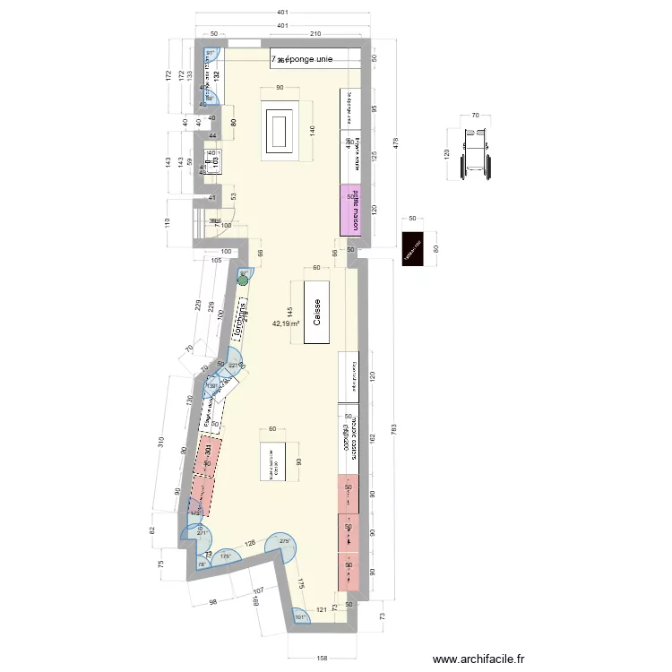 Projet Cherbourg 4. Plan de 