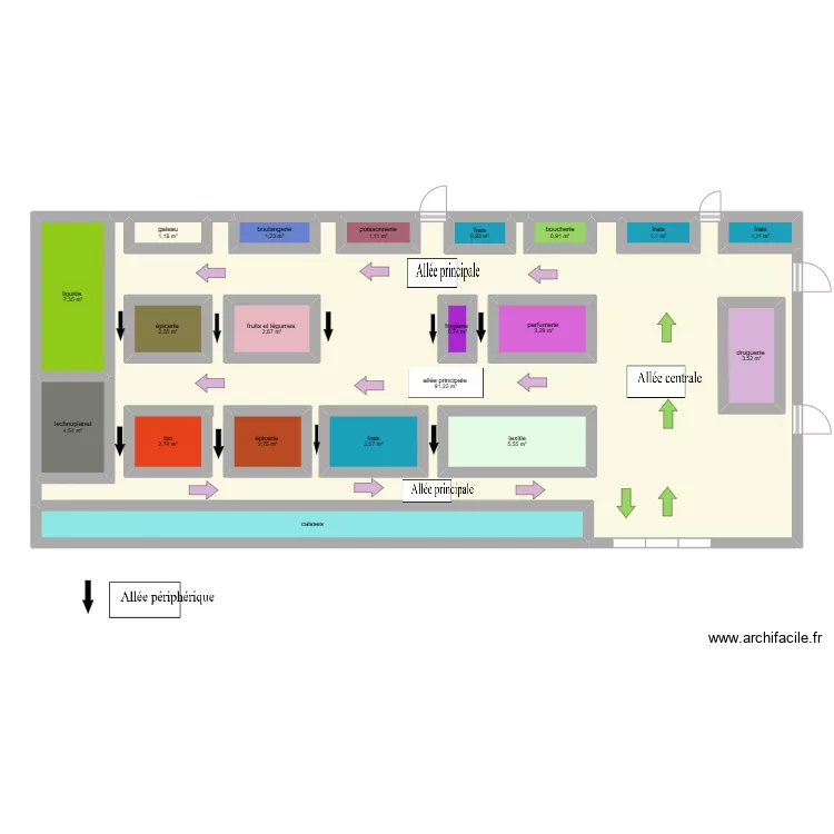 Leclerc Langon. Plan de 