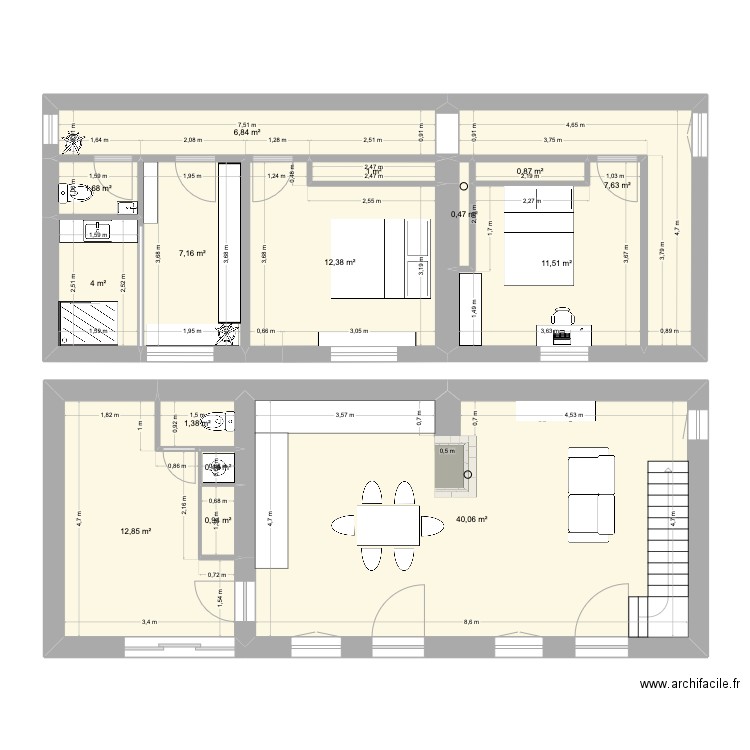Maison V2. Plan de 15 pièces et 109 m2