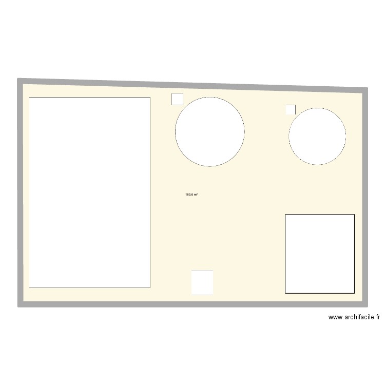 Espace enfants. Plan de 1 pièce et 184 m2
