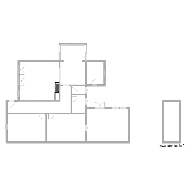 BECCAVIN. Plan de 10 pièces et 178 m2