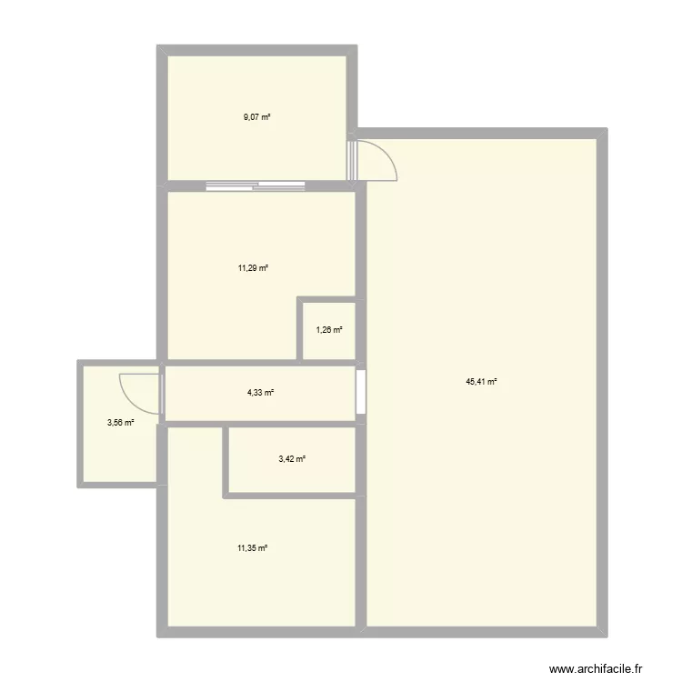 romain. Plan de 8  et 90 m²