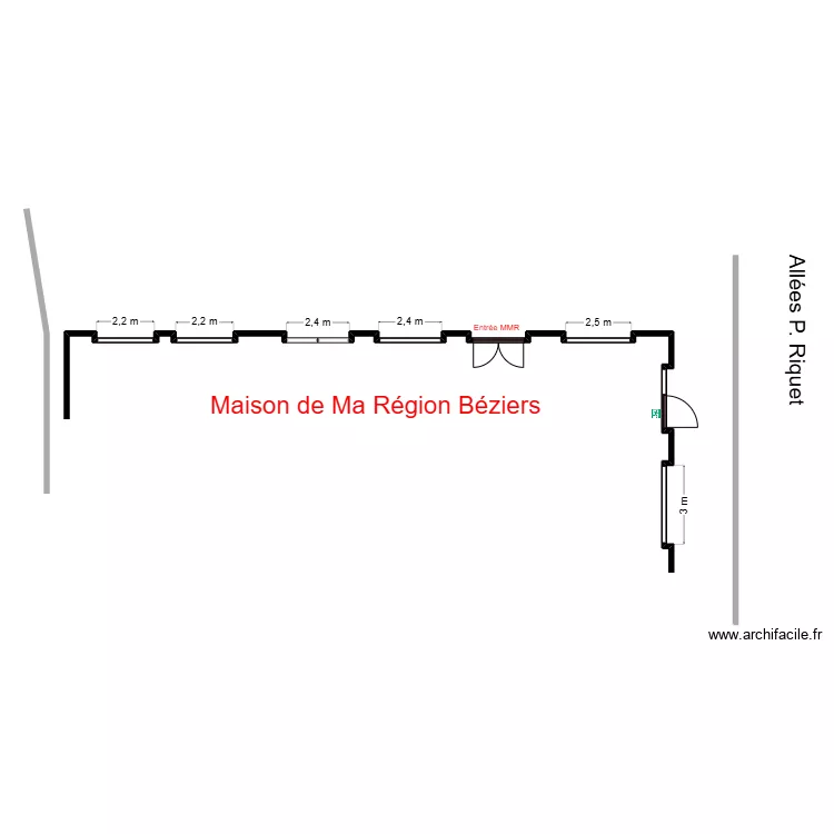 MDRB baies vitr&eacute;es. Plan de 