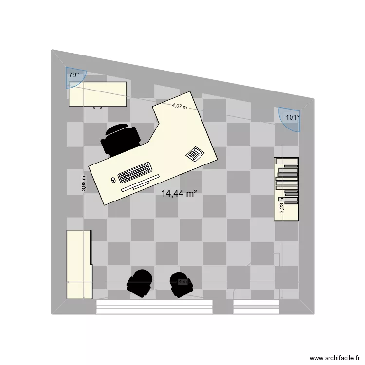 bureau. Plan de 