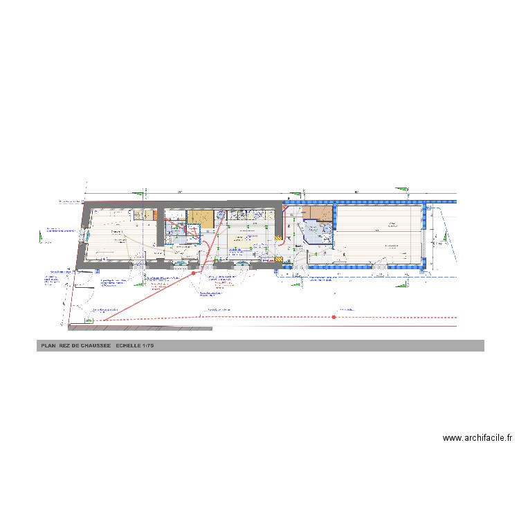 Plan électrique Abbé Frémond RDC. Plan de 0 pièce et 0 m2