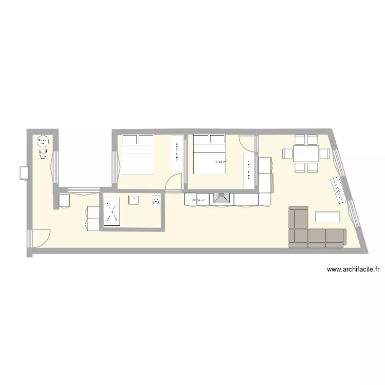 BAYONNE2. Plan de 2 et 76 m² BAYONNE2. Plan de 2 et 76 m²