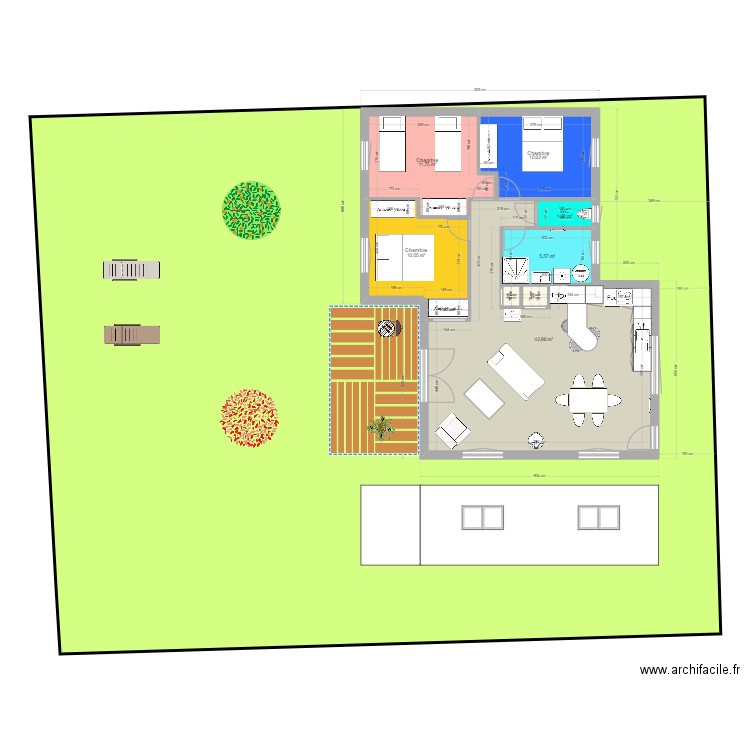 penestin 3. Plan de 9 pièces et 84 m2