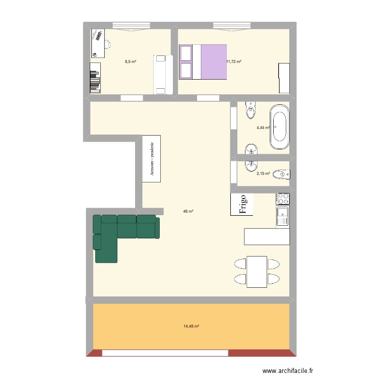 Rte de Riaz 6. Plan de 6 pièces et 87 m2