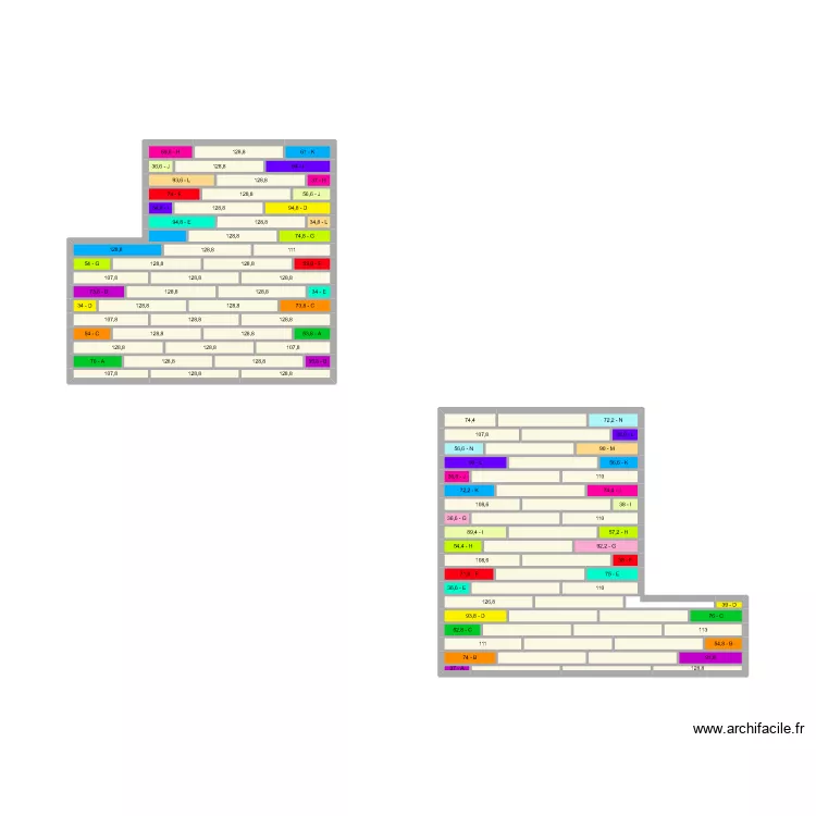 calepinage chambre1. Plan de 