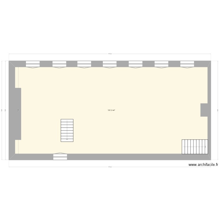 metage rev 1. Plan de 1 pièce et 121 m2