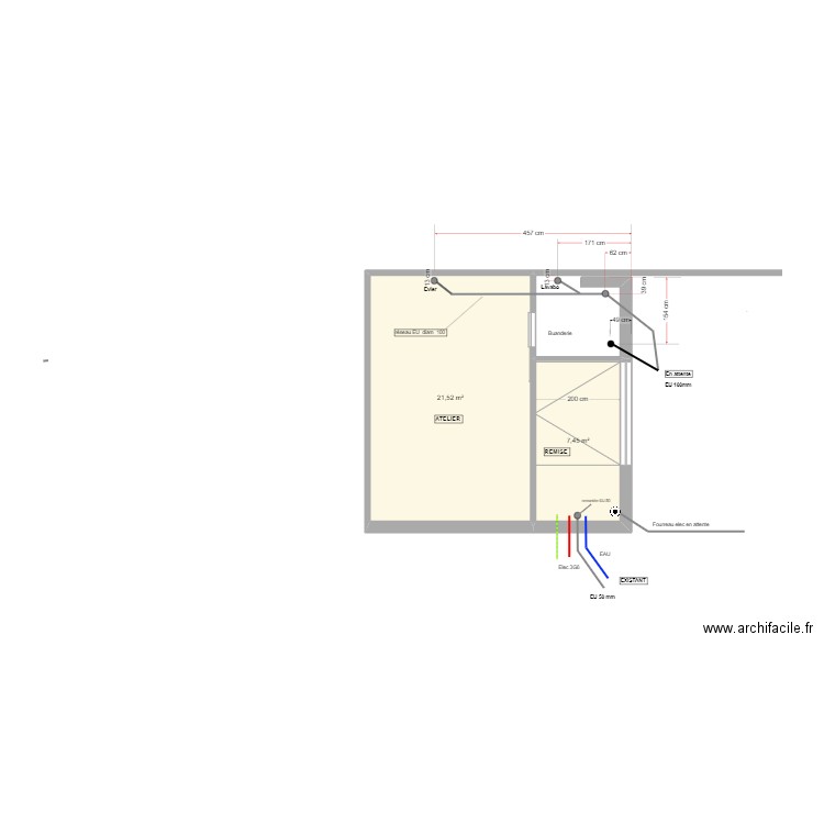implantations abri de jardin /atelier. Plan de 0 pièce et 0 m2