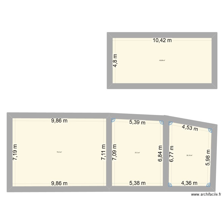 st vau. Plan de 4 pièces et 186 m2