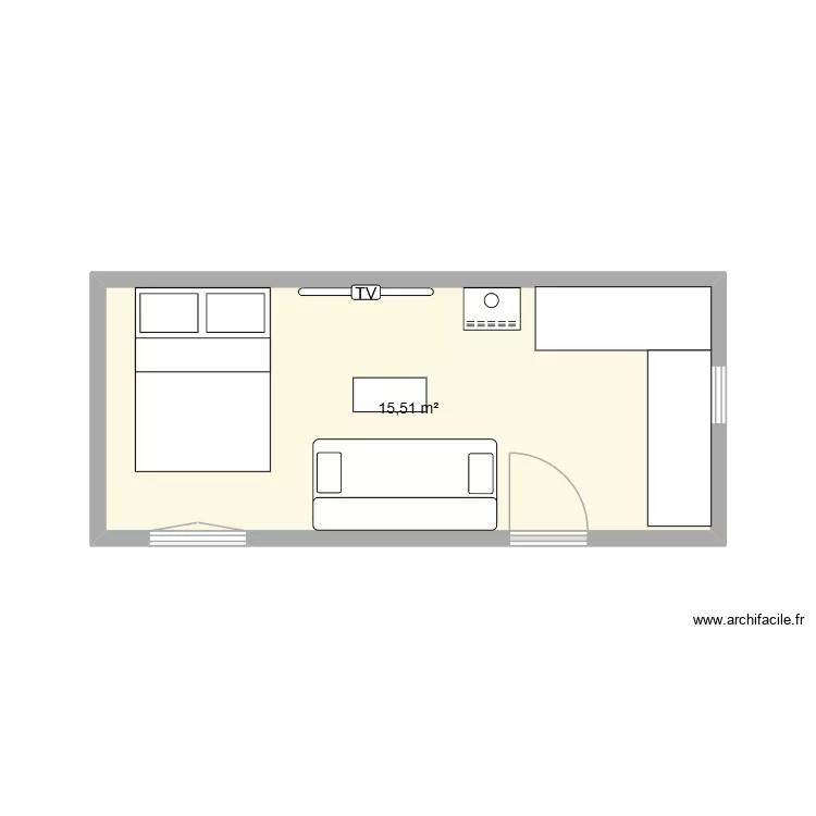 maison2. Plan de 1  et 16 m²