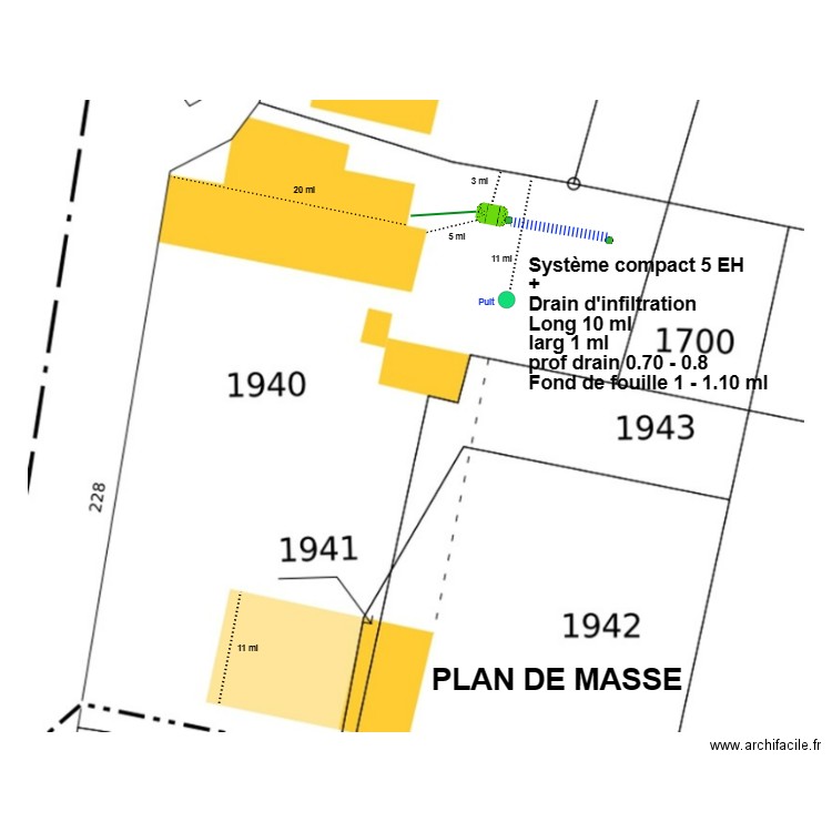 Obée-Camboulives. Plan de 0 pièce et 0 m2