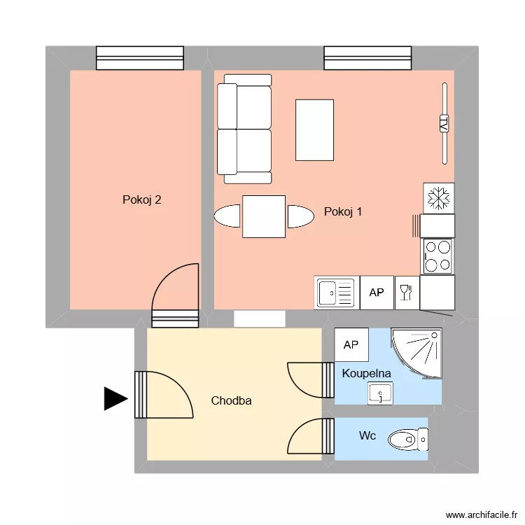 Al&scaron;ova 525 byt 9 OV. Plan de 11  et 159 m²