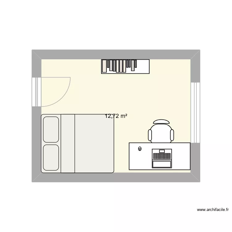 chambre 1. Plan de 1 Pièce et 13 m² chambre 1. Plan de 1 Pièce et 13 m²