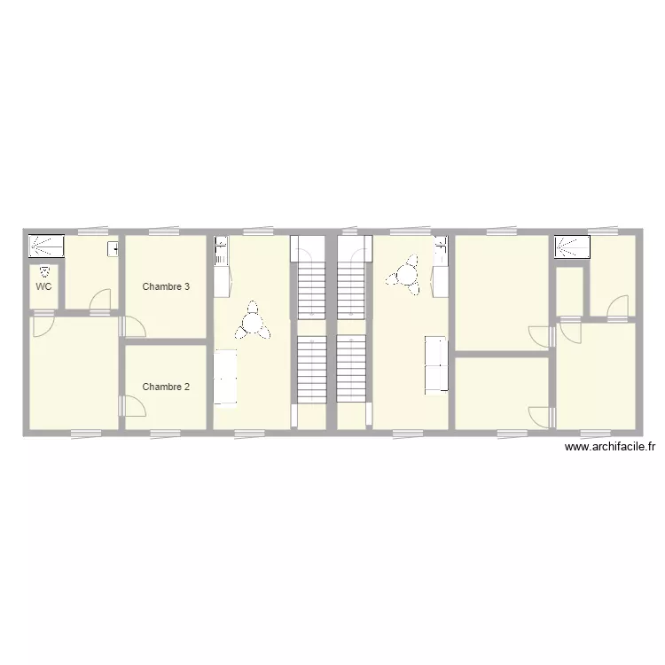 projet 3F 2x bifamilial. Plan de 