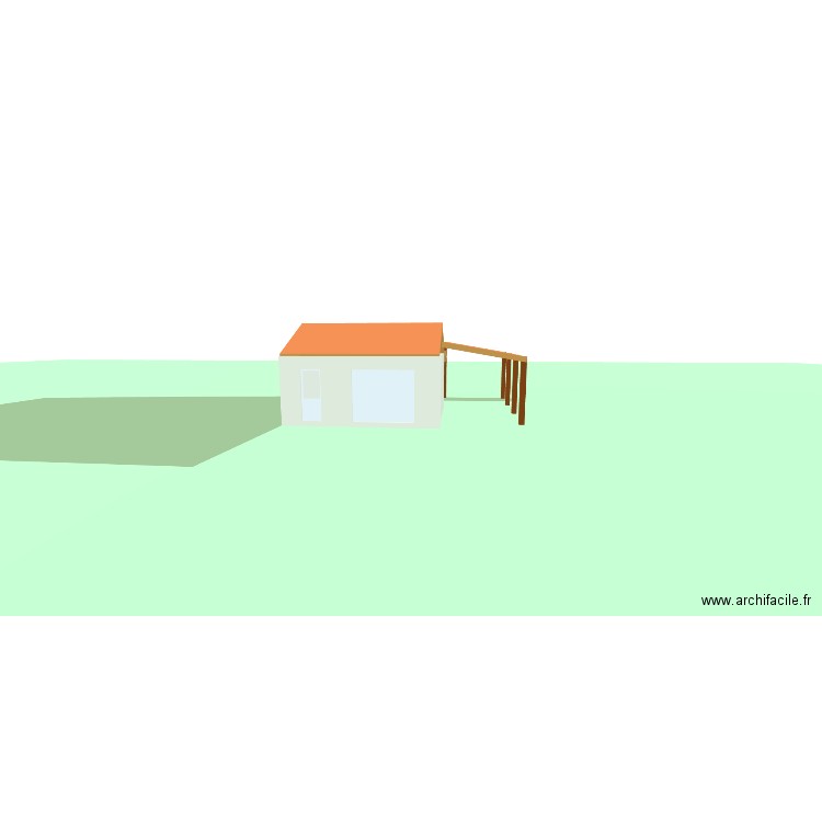 carport. Plan de 1 pièce et 26 m2
